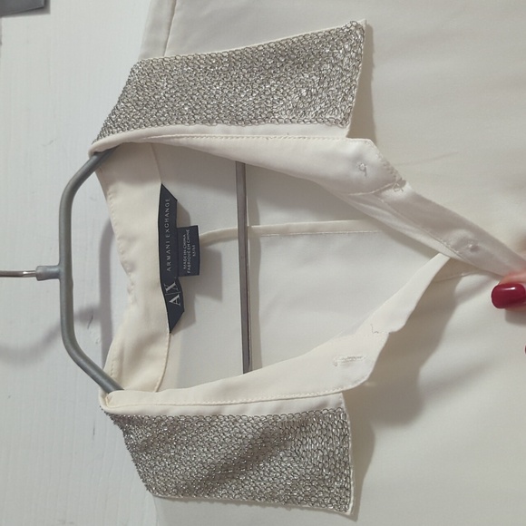 Armani exchange blouse with chain collar - Picture 2 of 7